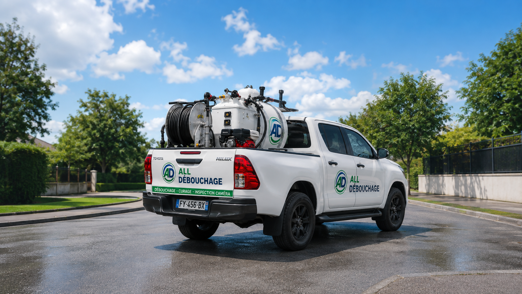 Camion hydrocureur ALL DÉBOUCHAGE pour débouchage et curage de canalisation